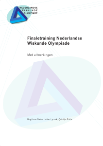 boekje met uitwerkingen - Nederlandse Wiskunde Olympiade