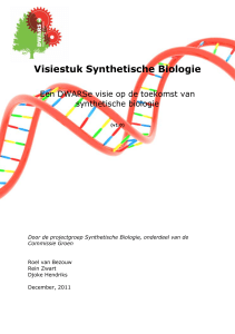 Visiestuk Synthetische Biologie