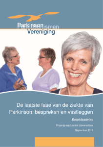 De laatste fase van de ziekte van Parkinson