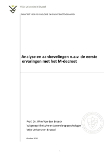Rapport M-decreet - Vrije Universiteit Brussel