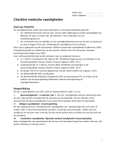 Checklist medische vaardigheden