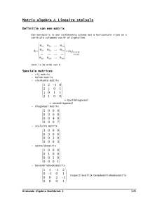 Matrix algebra Lineaire stelsels