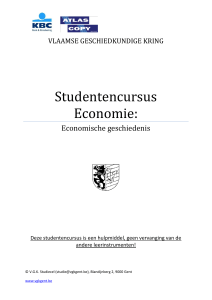 Studentencursus Economie - Vlaamse Geschiedkundige Kring