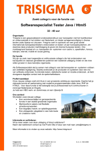 Softwarespecialist Tester Java / Html5
