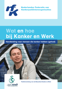 Wat en hoe bij Kanker en Werk