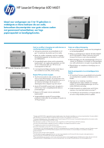 Brochure HP LaserJet Enterprise M601 Multifunctionele