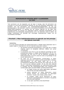 Memorandum 2009 RESOC/SERR Midden-West-Vlaander