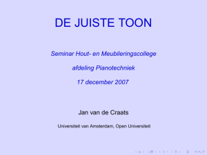 DE JUISTE TOON [3ex] - Seminar Hout