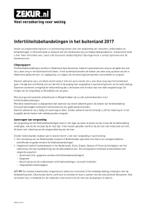 Infertiliteitsbehandelingen in het buitenland 2017