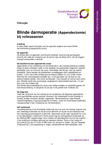 Blinde darmoperatie (Appendectomie)