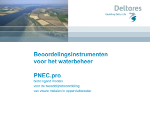 Beoordelingsinstrumenten voor het waterbeheer PNEC.pro