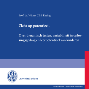 Zicht op potentieel. - Universiteit Leiden