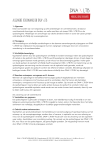 ALGEMENE VOORWAARDEN DNA \ LTB