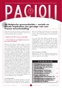 De Belgische grensarbeider : sociale en fiscale implicaties ten