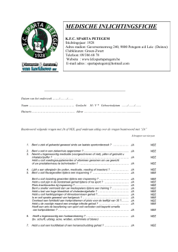 Anamnese formulier orthodontie