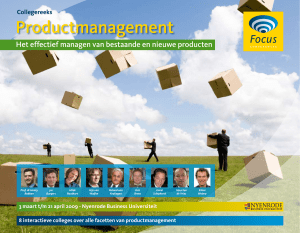 Productmanagement - ICSB Marketing en Strategie