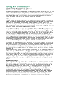Verslag JNIV conferentie 2011 - Nederlands internisten vereniging