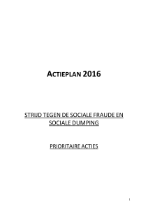 actieplan 2016 - Sociale Inlichtingen