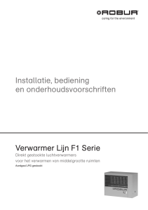 Verwarmer Lijn F1 Serie Installatie, bediening en