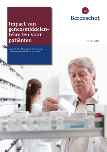 Impact van geneesmiddelen- tekorten voor patiënten