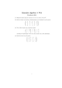 Lineaire algebra 1–NA