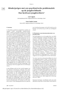 Minderjarigen met een psychiatrische problematiek op de