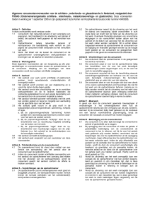Algemene consumentenvoorwaarden voor de