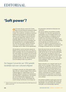 Editoriaal: `Soft power`?