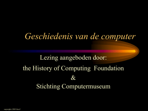 Geschiedenis van de computer - the history of computing project