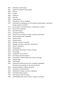 B000 Biomedische wetenschappen B001 Algemene biomedische