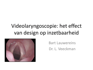 Videolaryngoscopie: het effect van design op inzetbaarheid