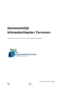 Gemeentelijk klimaatactieplan Tervuren Te gebruiken in combinatie