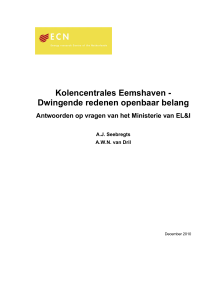 Kolencentrales Eemshaven - Dwingende redenen openbaar belang