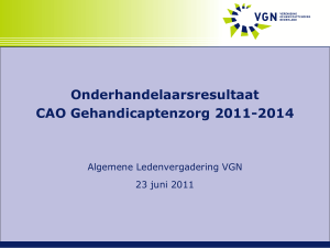 Basispresentatie VGN - Vereniging Gehandicaptenzorg Nederland