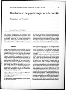 Dualisme in de psychologie van de emotie