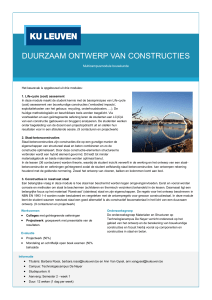 DUURZAAM ONTWERP VAN CONSTRUCTIES