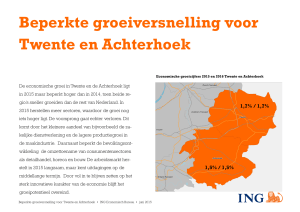 Beperkte groeiversnelling voor Twente en Achterhoek