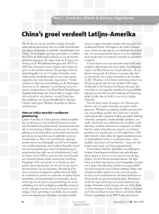 China`s groei verdeelt Latijns-Amerika