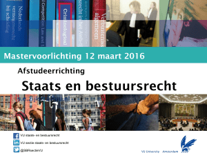 Staats en bestuursrecht - Vrije Universiteit Amsterdam