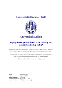 Masterscriptie Financieel Recht Segregatie en portabiliteit: Is de