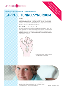 Carpaal Tunnel Syndroom - Jeroen Bosch Ziekenhuis