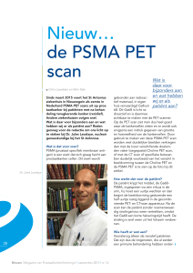 Nieuw… de PSMA PET scan