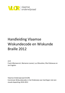 Handleiding Vlaamse Wiskundecode en Wiskunde Braille
