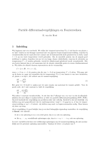Partiële differentiaalvergelijkingen en Fourierreeksen