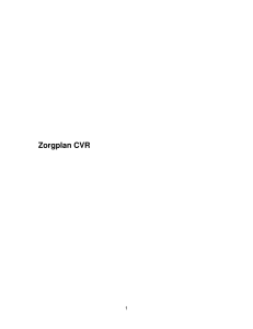 Zorgplan CVR - Kennisplein Chronische Zorg