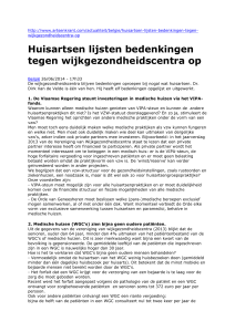 WGC - 11 bedenkingen - dr Dirk Van de Velde - Eeklo - KGBN