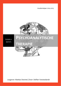 Psychoanalytische therapie