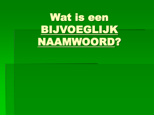 Wat is een bijvoegelijk naamwoord?