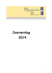 Jaarverslag 2014 - Gehandicapten Adviesraad Raalte