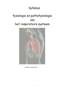 Syllabus fysiologie en pathofysiologie van het respiratoire systeem